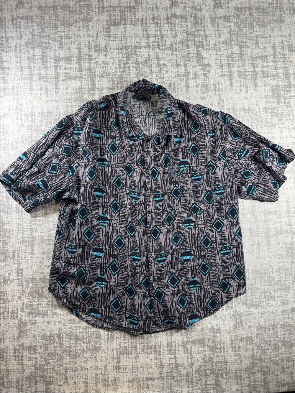 Vintage 1980s or 1990s Quiksilver button-down surf shirt,